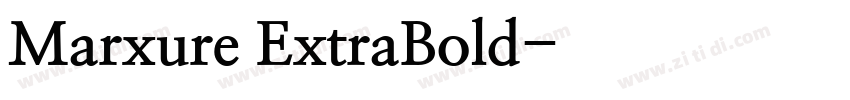 Marxure ExtraBold字体转换